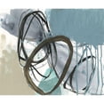 thumbnail image 3 of Goldberger, Jennifer 14x12 Black Modern Framed Museum Art Print Titled - Umber and Black on Blue I, 3 of 5