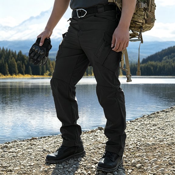 Men's Tactical Work Pants Multi-Pocket Ripstop Stretch Outdoor Hiking Pants