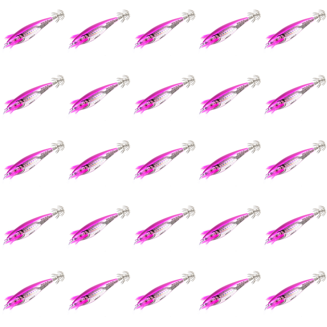 Señuelo Calamar Y Camarón Ojos 3D 7cm Con Anzuelos Cebo para Amantes La Pesca (rosa) Rojo