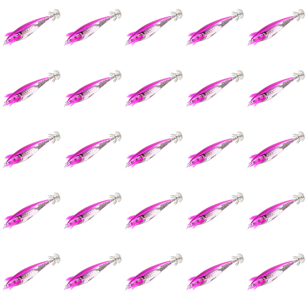 Señuelo Calamar Y Camarón Ojos 3D 7cm Con Anzuelos Cebo para Amantes La Pesca (rosa) Rojo