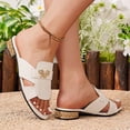 thumbnail image 6 of ATENAR Womens Sandals Fashion Solid Color Women Sandals Outdoor Shoes Women Brown 6, 6 of 9