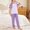 Purple, variant on Amidoa Girls 2 Piece Outfits Summer Clothes Short Sleeve Cute T-Shirt and Casual Shorts Kids Clothing Sets Gray Size 14
