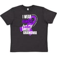 thumbnail image 3 of Inktastic I Wear Purple For My Great Grandma Pancreatic Cancer Awareness Youth T-Shirt, 3 of 5