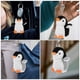 thumbnail image 3 of 2 uds encantador pingüino Animal muñeco de peluche llavero de juguete llavero bolsa colgante juguetes de recuerdo de fiesta para niños niñas gris negro, 3 of 6