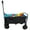 Black & Blue, variant on SEGMART Collapsible Wagon Cart with Wheels, Heavy Duty Utility Cart with All-Terrain Wheels, Portable Garden Cart for Garden, Beach, Lawn, TR28
