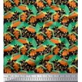 thumbnail image 1 of Soimoi Rayon Fabric Berries & Autumn Leaves Print Fabric by Yard 42 Inch Wide, 1 of 3