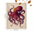 thumbnail image 3 of Vintage Octopus Canvas Wall Art 15.75x11.81 Inches, 3 of 8