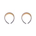 thumbnail image 4 of Minnieouse Banda de pelo plisada para mujer, banda para el pelo de cuero de Color sólido de diseño Simple para niñas, accesorio de mano gris oscuro 2piezas, 4 of 6