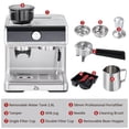 thumbnail image 3 of 20 Bar Espresso Machine with Built-in Grinder & Milk Frother Steam Wand - Large 95oz Water Tank - Semi-Automatic, Easy-Clean Stainless Steel Coffee Maker for Cappuccino, Latte, Espresso - Silver, 3 of 12