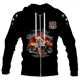 thumbnail image 3 of Sudadera con capucha y cremallera para hombre, informal, nueva, de primavera y otoño, con estampado de la Ruta 66, de manga larga, estilo urbano, holgada y de gran tamaño, 3 of 5