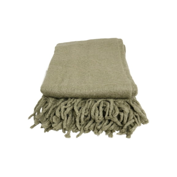 Home&Manor Handcrafted 100% Wool Throw Blanket