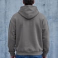 thumbnail image 5 of Mens Oversized Hoodies Fall Sweatshirt Winter Fleece Hooded Collar Drawstring Pullover With Pockets Gray 2XL, 5 of 8