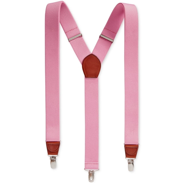 Club Room Mens Non-Leather Medium Suspenders, Pink, One Size