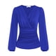 thumbnail image 1 of Blusa cruzada con escote en V profundo, blusa cruzada con escote en V profundo para mujer Blusa cruzada con escote en V La mejor en su clase, 1 of 2