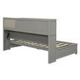 thumbnail image 4 of MODERNLUXE Twin Size Daybed,Solid Wood Bed Frame with 3 Storage Drawers, Upper Soft Board and Charging Station,Sofa Bed Frame for Boys/Girls/Teens Bedroom,No Box Spring Needed,Gray, 4 of 7