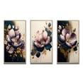 thumbnail image 2 of Designart "Deep Pink and Blue Crocus Blossom II" Floral & Botanical Framed Wall Art Set Of 3 - Pink Crocus Frame Canvas Set For Living Room Decor, 2 of 6