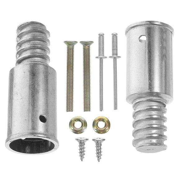 Pole End Replacement Threaded Handle Repair Craft Decals Cabinet Silver