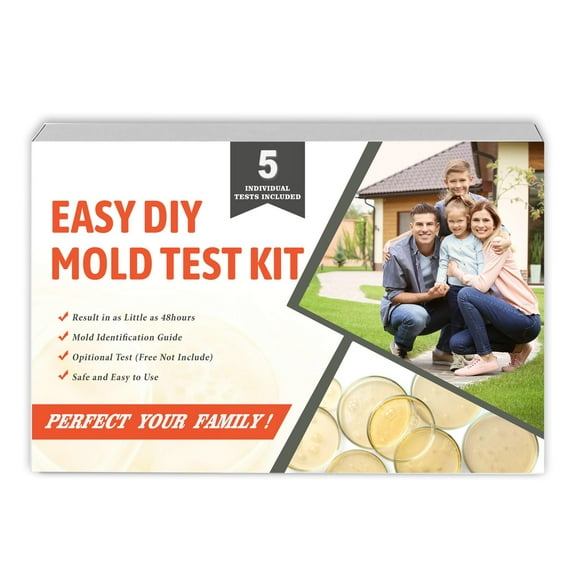 Mold Test Kit for Home Air Quality - 5 Individual DIY Home Mold Air Test Kit - Mold Detector for Home Air & Surface, HVAC Indoor Quick Mold Testing Kit for Home, Identification Guide Included