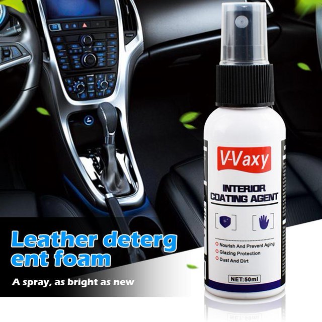 Agente de espuma de limpieza de 50 ml para el limpiador interior del coche del panel de la puerta del asiento de cuero Likrtyny Para estrenar
