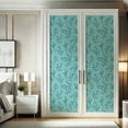 thumbnail image 4 of S4Sassy Removable Nature-Inspired Waterproof Wall Wrap, Plain Finish Wallcover, Botanical Twig Print Contact Paper For Walls, Dresser, Self Adhesive Vinyl Wallpaper Roll- Teal(25"X60"), 4 of 9