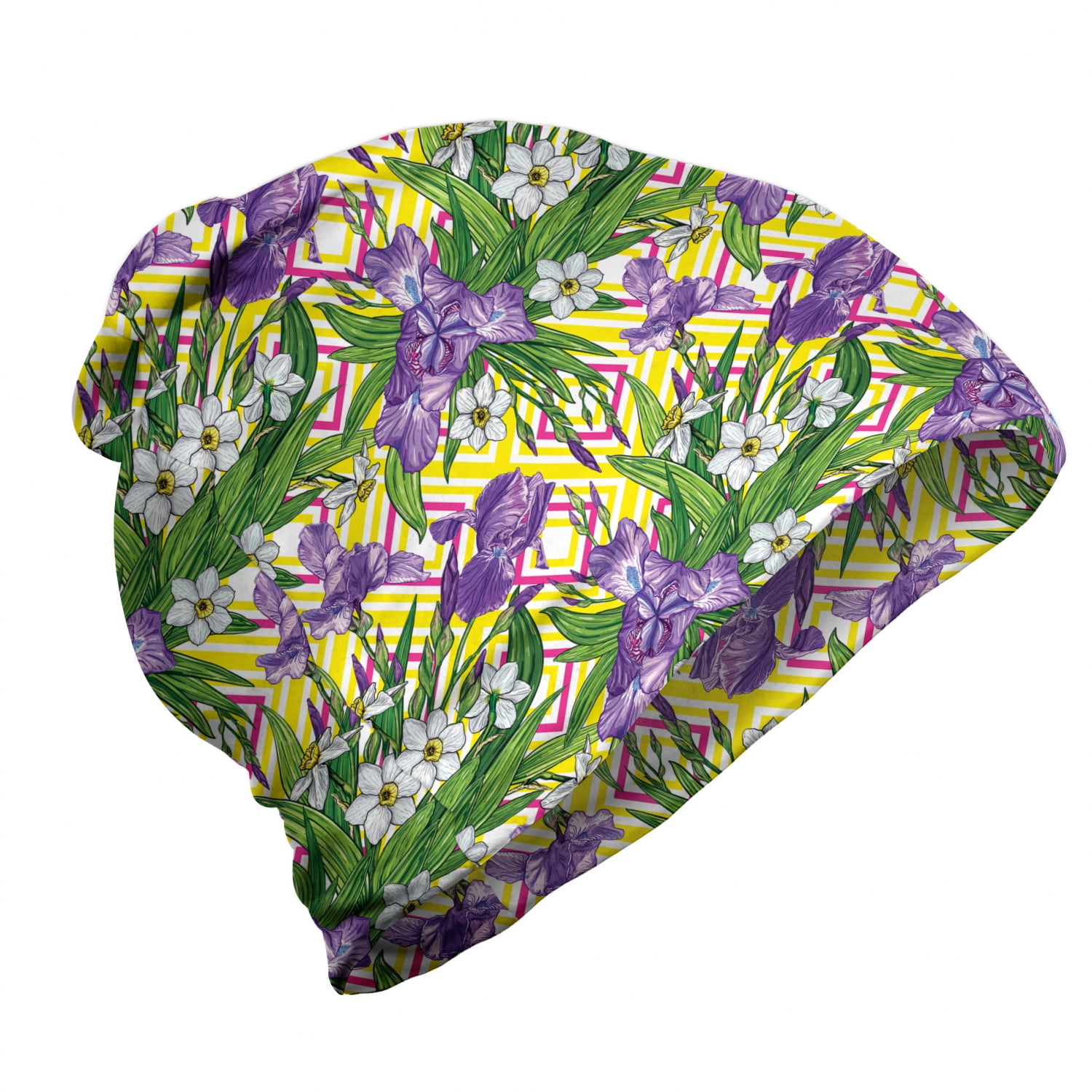 Green and Purple Unisex Beanie, Iris 