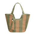 thumbnail image 1 of Bolso de hombro para mujer Salvador bolso abierto portátil asa verde 44 cm x 14 cm x 30 cm, 1 of 9
