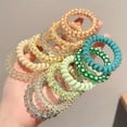 6 pieces per package mixed color high elastic spiral hair band, gradual ...