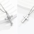 thumbnail image 5 of Crystal Cross Urn Necklace for Ashes Memorial Cross Cremation Jewelry for Ashes Stainless Steel Ashes Necklace Keepsake Urn Jewelry Pendant for Women, 5 of 8