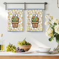 thumbnail image 3 of Easter Kitchen Towels Set of 2, Bunny Ears Spring Yellow Flowers Potted Plant Pastoral Absorbent Dish Towels for Kitchen, Microfiber Hand Towel, Quick Drying Tea Towel for Cleaning Dishcloths, 3 of 7