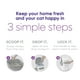 thumbnail image 5 of Cubeta Litter Genie Platinum de acero inoxidable con 1 recarga, 5 of 7