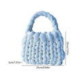 thumbnail image 3 of Bolso tejido a mano para mujer, bolso de hombro de lana islandesa suave a la moda, regalo (azul) Tmvgtek Para Estrenar, 3 of 6