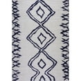 thumbnail image 2 of LaDole Rugs  Shaggy Casablanca Abstract Area Rug Runner in Dark Blue White Dark Gray White 5'3" x 7'6"(160cm x 230cm) 5' x 8' Indoor, Shag Living, 2 of 5