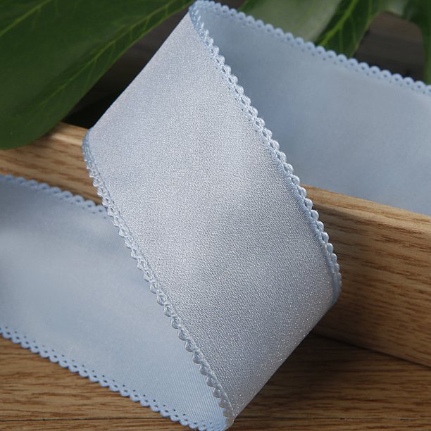Nvzi Cinta decorativa, cinta azul cielo para ramos, 1 rollo de cinta de poliéster de 38 mm x 9,14 m (10 yardas), ideal para arreglos florales y envoltura de regalos, cinta para envolver ramos.
