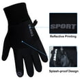 thumbnail image 3 of Windproof Cycling Gloves Winter Warm Touchscreen Bicycle Gloves for Outdoor Riding Motorcycling Running Skiing, 3 of 8