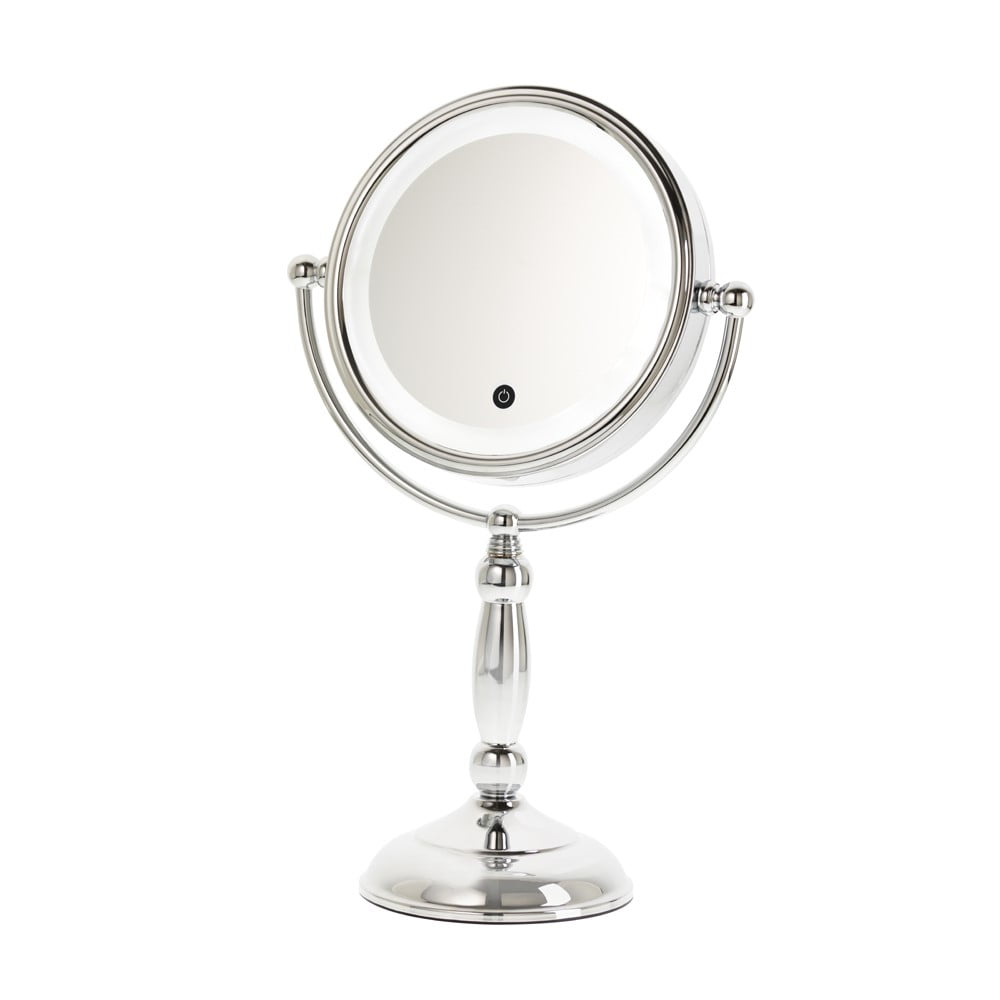 Danielle Touch Button Lit Mirror With Dimmer 10X Mirror, Chrome