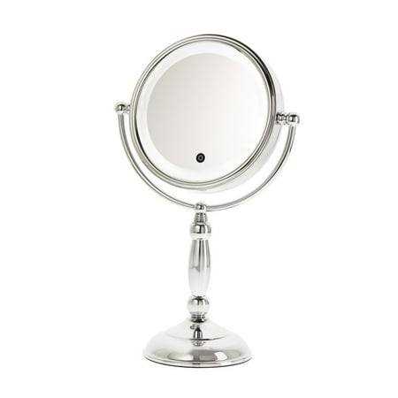 UPC 064323127394 product image for Danielle Touch Button Lit Mirror With Dimmer 10X Mirror, Chrome | upcitemdb.com