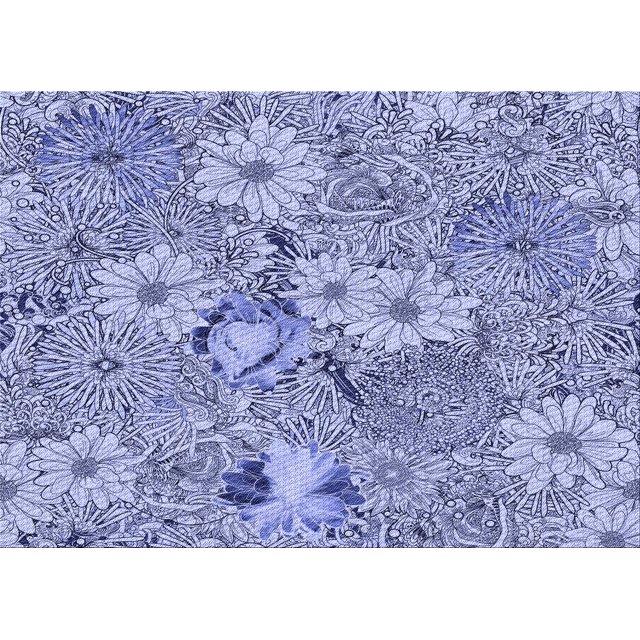 Ahgly Company Machine Washable Indoor Rectangle Transitional Deep Periwinkle Purple Area Rugs, 4' x 6'
