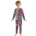 thumbnail image 6 of FORMRS Kids Pajama Set Cotton Long Sleeve Top and Pants 2-Piece Lounge Sleepwear, Sizes 18M-8Y, Charming Floral Pattern, 6 of 6