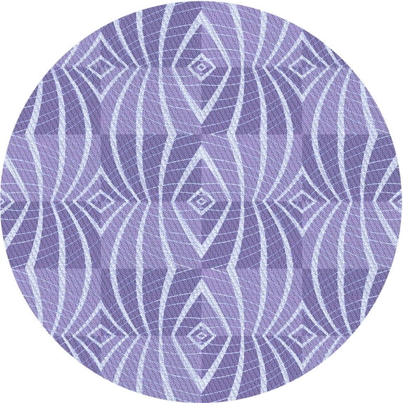 Ahgly Company Indoor Round Patterned Blue Angel Blue Area Rugs, 5' Round