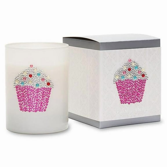 Primal Elements CIWCUP Cupcake 9.5 oz. Icon Candle in White Glass
