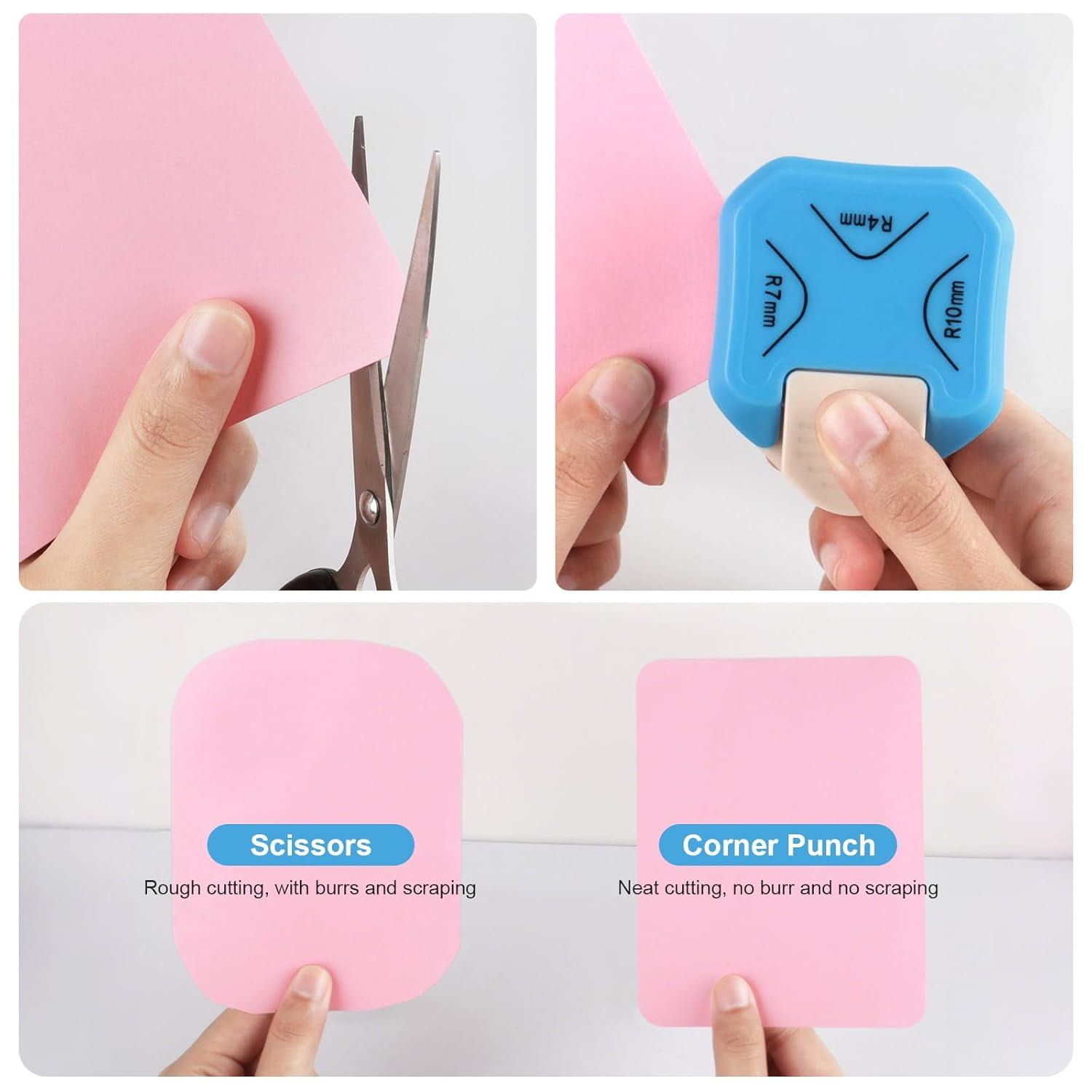 1 Piece 3 In 1 Paper Corner Rounder Punch With 8 Piece Garden Tool Set And Repotting Mat