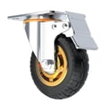 thumbnail image 3 of S SERENABLE Caster Wheel Plate Wheel Mute Easy to Install Table Swivel Caster with Brake 5inch, 3 of 9