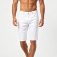 thumbnail image 4 of Men's Flat Front Stretch Skinny Golf Shorts Black Jean Short With Pockets Summer Jorts, 4 of 5