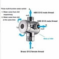 thumbnail image 4 of 1/2\\\" BSP Chrome 3-Way T-Adapter Shower Head Diverter Valve for Bath mixer Tap, 4 of 9