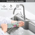 thumbnail image 7 of Coolnut 2 Pack Faucet Mat Splash Guard for Kitchen Sink, Print Floral Aqua Turquoise Pink Flowers Faucet Handle Drip Catcher Tray Absorbent Mat Fast Dry Mat for Kitchen, Bathroom, 14"x5", 7 of 7
