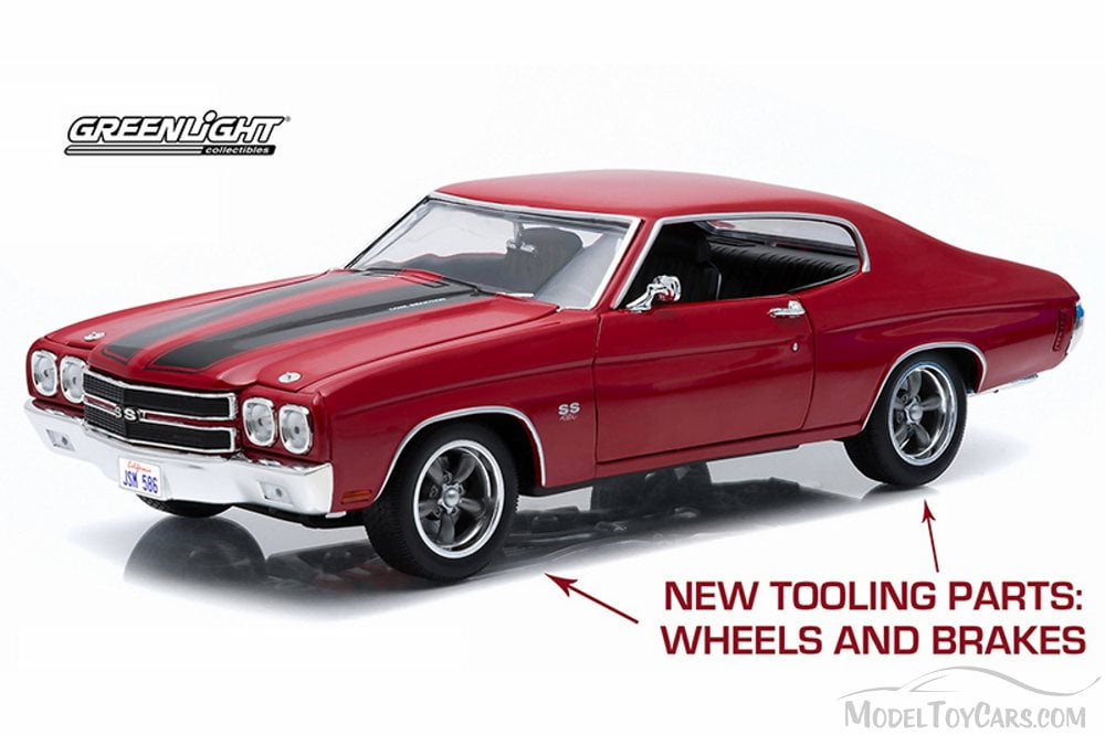 Dom's 1970 Chevrolet Chevelle SS Fast & Furious, Red - Greenlight 12945 -  1/18 Scale Diecast Model Toy Car