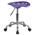 thumbnail image 1 of Scranton & Co Adjustable Bar Stool wth Chrome Base in Violet, 1 of 8