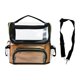 thumbnail image 1 of Bolsa de viaje para cosméticos, transparente, soporte para brochas de maquillaje, estuche de maquillaje profesional portátil de gran capacidad, estuch dorado, 1 of 9