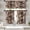 Cartoon Coffee Brown, variant on Red Kitchen Curtains Black Grey Window Curtains Valance and Tier Set 36 Inch, Modern Rod Pocket Short Tier Curtain for Bathroom, Abstract Art Small Cafe Curtains Kitchen Decor