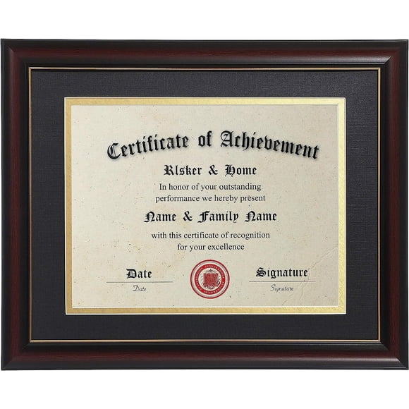 ELSKER&HOME 8.5x11 Diploma Frames, 8.5x11 or 11x14 Without Mat for Document/Certificate Frame Black